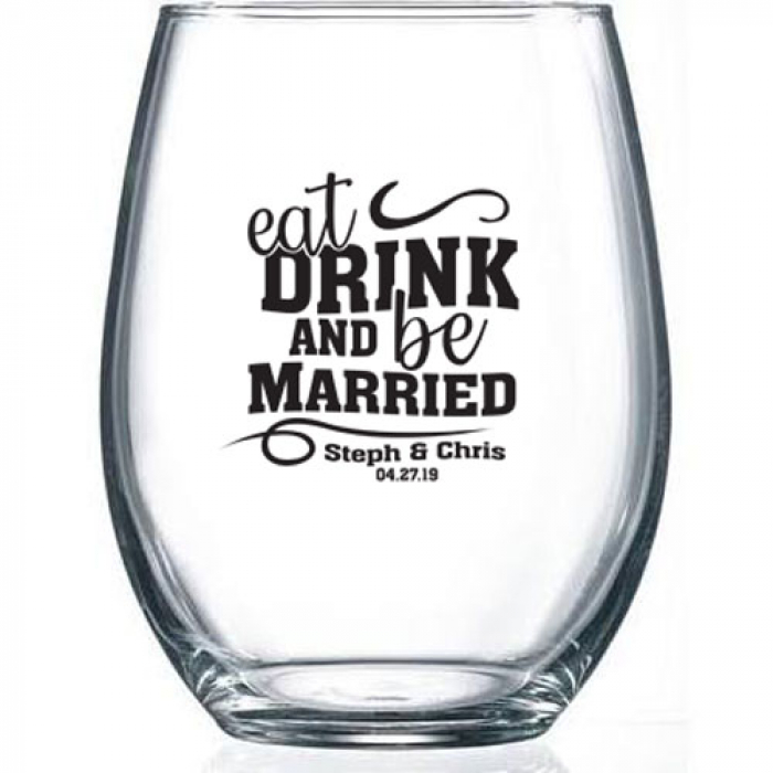 Personalized stemless wine glass | print canada store